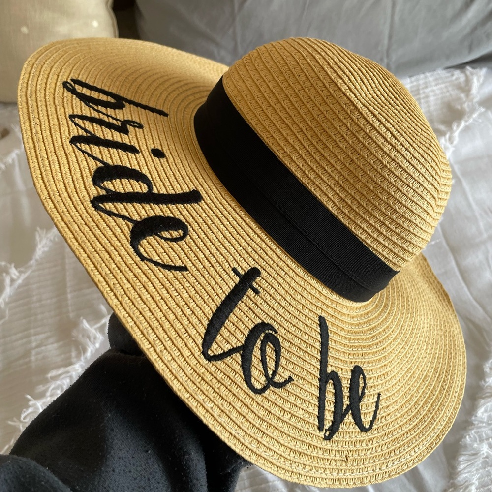 Bride to be straw hat
